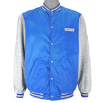 Adidas - Blue & Grey Reversible Baseball Jacket 1990s Large