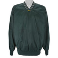 Nike - Green Embroidered V-Neck Windbreaker 1990s Large Vintage Retro