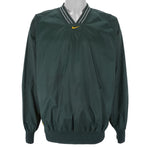 Nike - Green Embroidered V-Neck Windbreaker 1990s Large