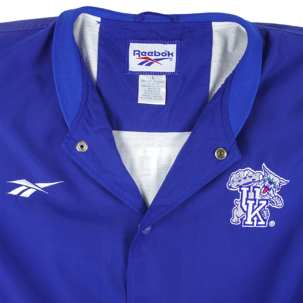 Reebok - Kentucky Wildcats Button-Up Jacket 1990s Large Vintage Retro Football College