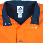 Adidas - Blue & Orange 1/4 Zip Pullover Windbreaker 1990s XX-Large Vintage Retro