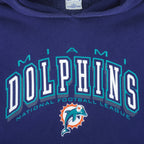 NFL (Pro Player) - Miami Dolphins Hooded Sweatshirt 1990s Medium Vintage Retro Football