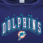 NFL (Pro Player) - Miami Dolphins Hooded Sweatshirt 1990s Medium Vintage Retro Football