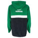 Adidas - Boston Celtics Spell-Out Hooded Sweatshirt 1990s Large Vintage Retro Basketball