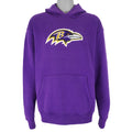NFL - Baltimore Ravens Hooded Sweatshirt 1990s Large Vintage Retro Football