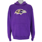 NFL - Baltimore Ravens Hooded Sweatshirt 1990s Large Vintage Retro Football