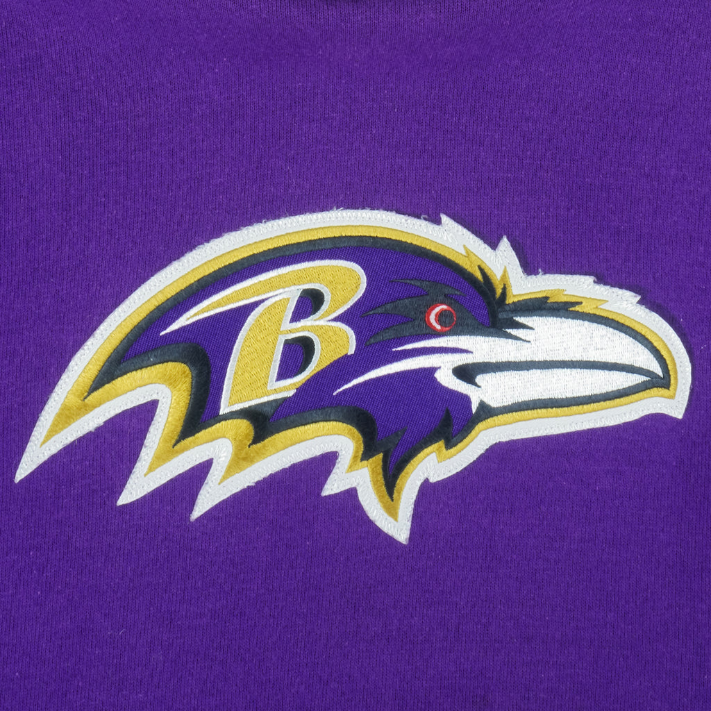 NFL - Baltimore Ravens Hooded Sweatshirt 1990s Large Vintage Retro Football