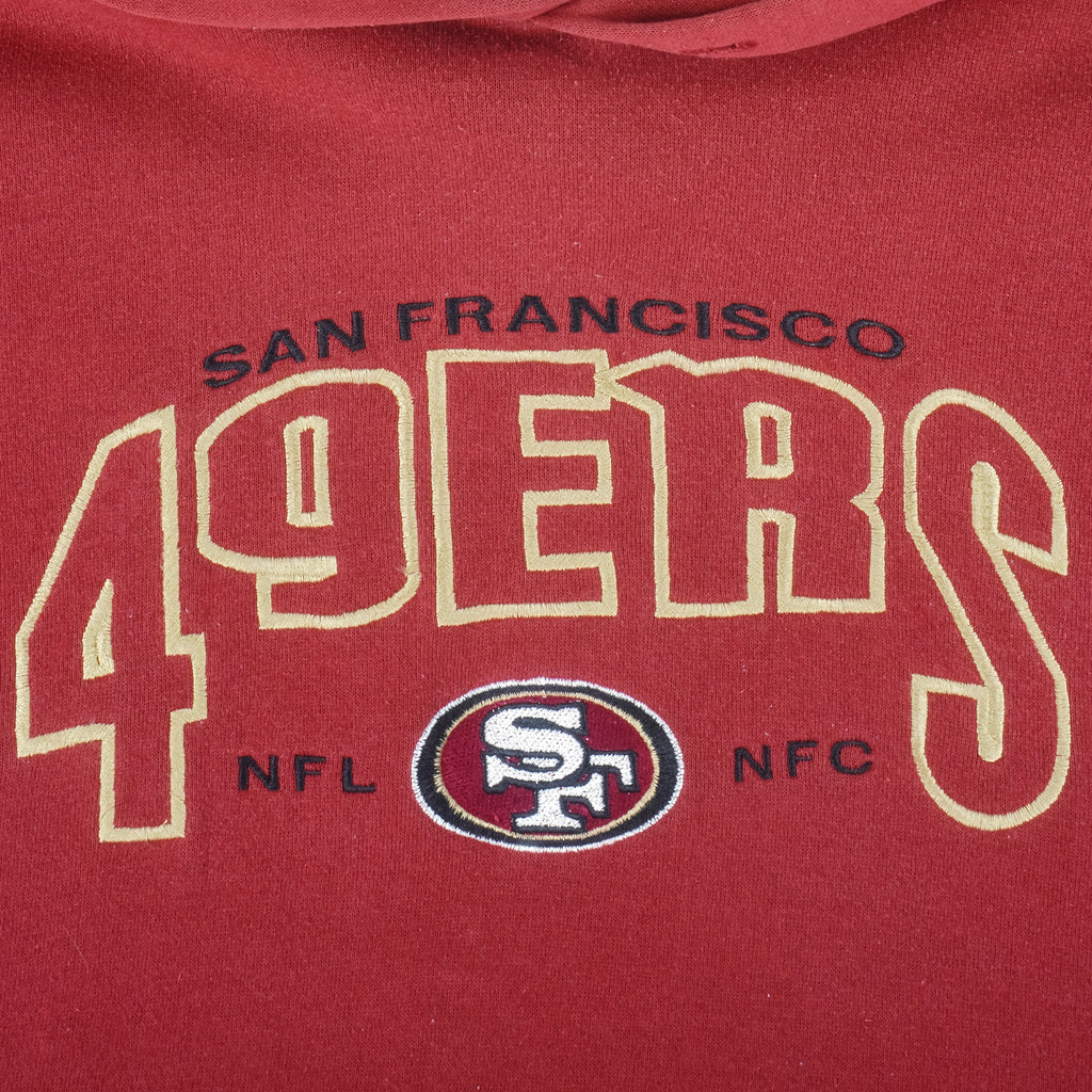 NFL (Lee) - San Francisco 49ers Hooded Sweatshirt 1990s XX-Large Vintage Retro Football