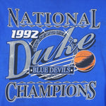 NCAA (Logo 7) - Duke University Blue Devils, National Champions T-Shirt 1992 Large Vintage Retro Basketball College