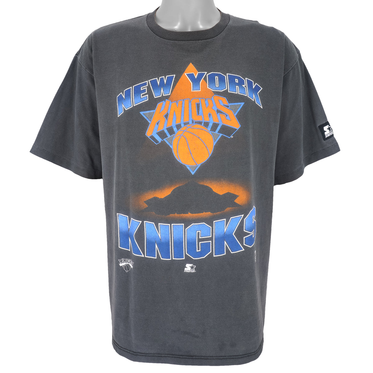 Starter - New York Knicks Spell-Out T-Shirt 1990s X-Large Vintage Retro Basketball