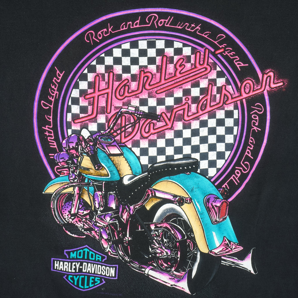 Harley Davidson - Fayetteville, North Carolina T-Shirt 1992 X-Large Vintage Retro
