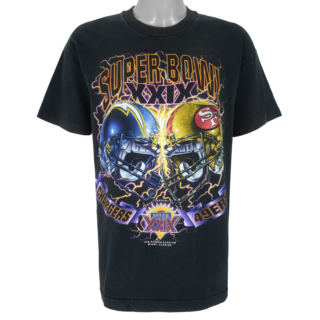 NFL (Salem) - Super Bowl XXIX 49ers VS Chargers T-Shirt 1995 Large Vintage Retro Football