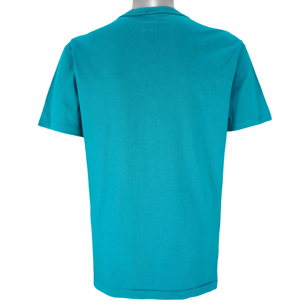 NFL (Team Rated) - Miami Dolphins Spell-Out T-Shirt 1990s Large Vintage Retro Football