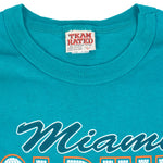 NFL (Team Rated) - Miami Dolphins Spell-Out T-Shirt 1990s Large Vintage Retro Football