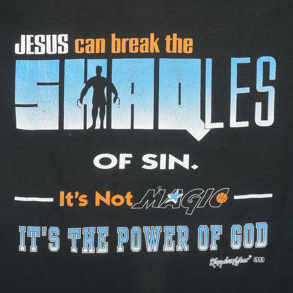 Vintage (Jerzees) - Orlando Magic, Shaquille T-Shirt 1993 Large Vintage Retro
