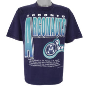 CFL (Pro Look) - Toronto Argonauts Spell-Out T-Shirt 1990s X-Large Vintage Retro Football