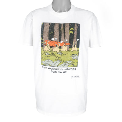 Vintage (The Far Side) - Early Vegetarians T-Shirt 1987 Large
