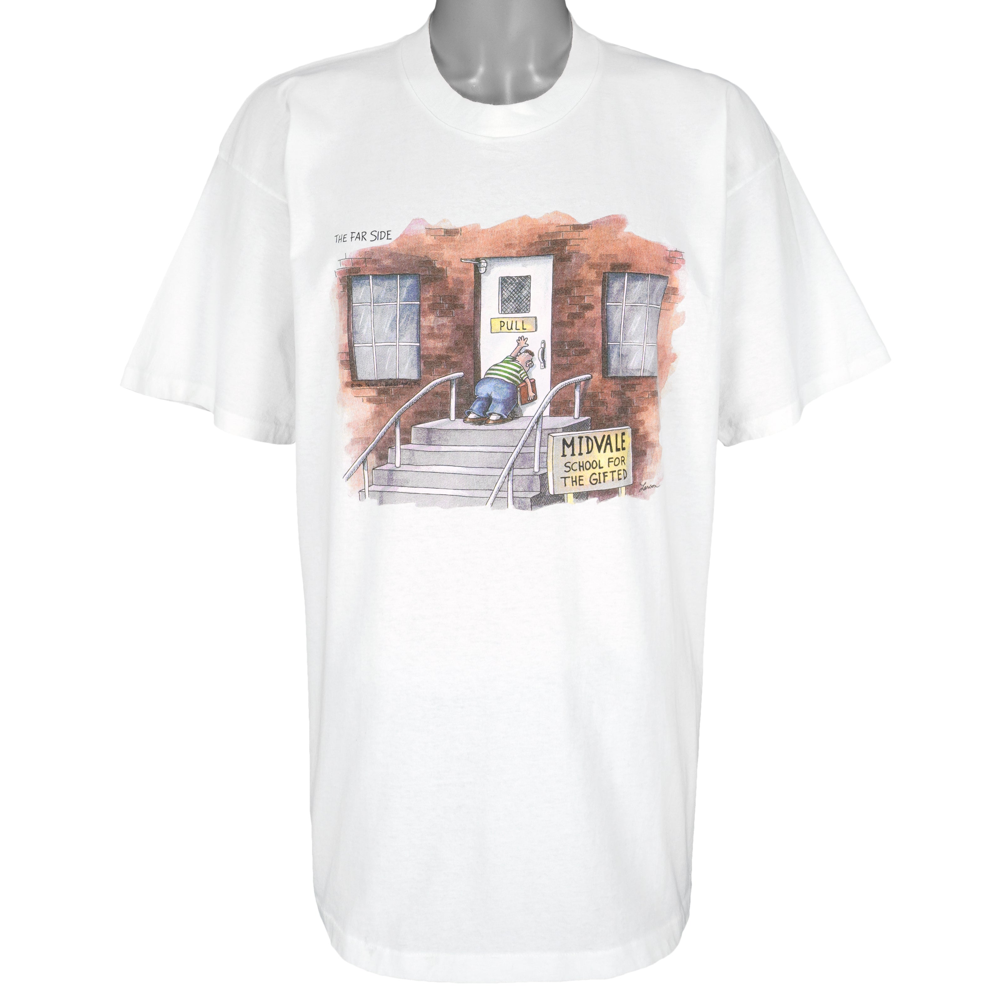 Vintage (Logotel) - The Far Side Midvale, School For The Gifted T-Shirt 1990s X-Large Vintage Retro