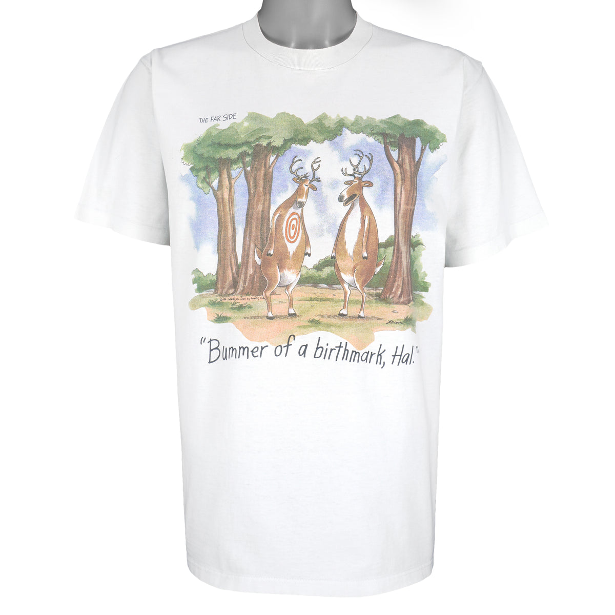 Vintage (The Far Side) - Bummer Of A Birthmark, Hal T-Shirt 1986 Large Vintage Retro