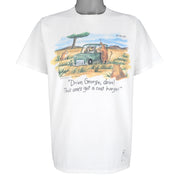 Vintage (The Far Side) - Drive George T-Shirt 1987 Large Vintage Retro