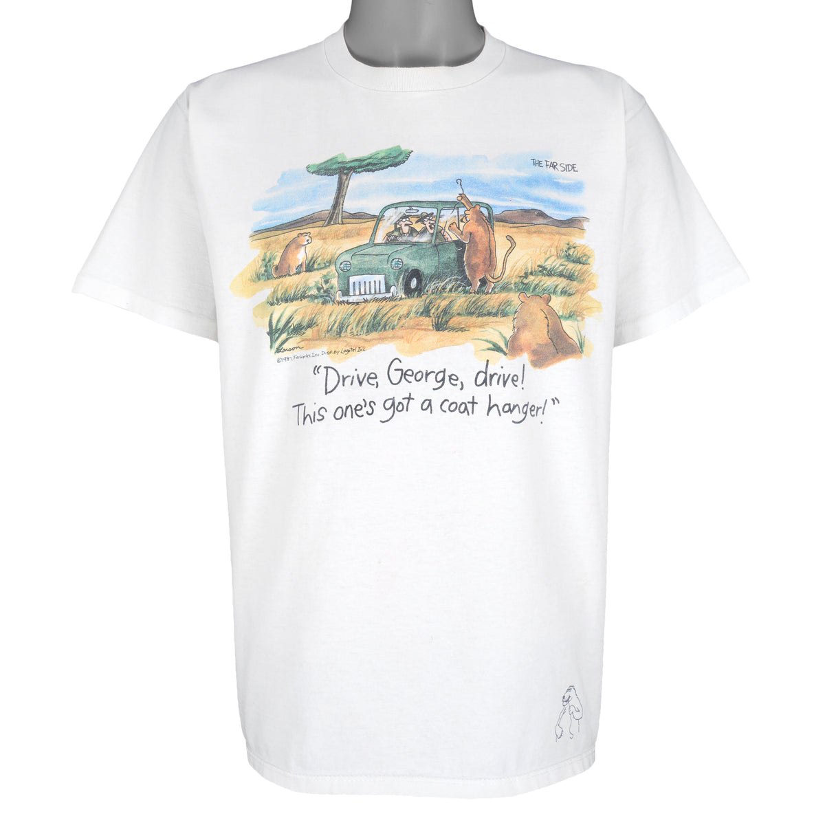 Vintage (The Far Side) - Drive George T-Shirt 1987 Large Vintage Retro