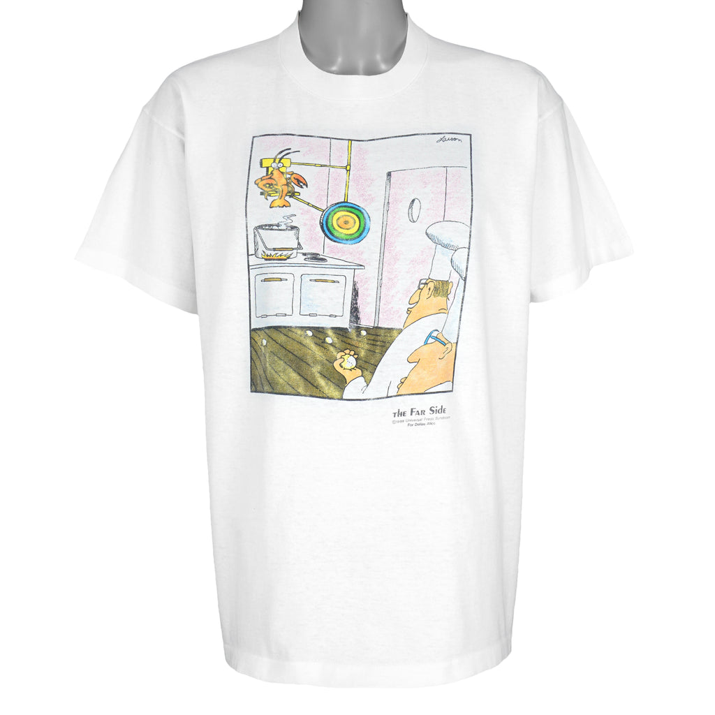 Vintage (The Far Side) - How To Cook Prawn T-Shirt 1988 Large Vintage Retro
