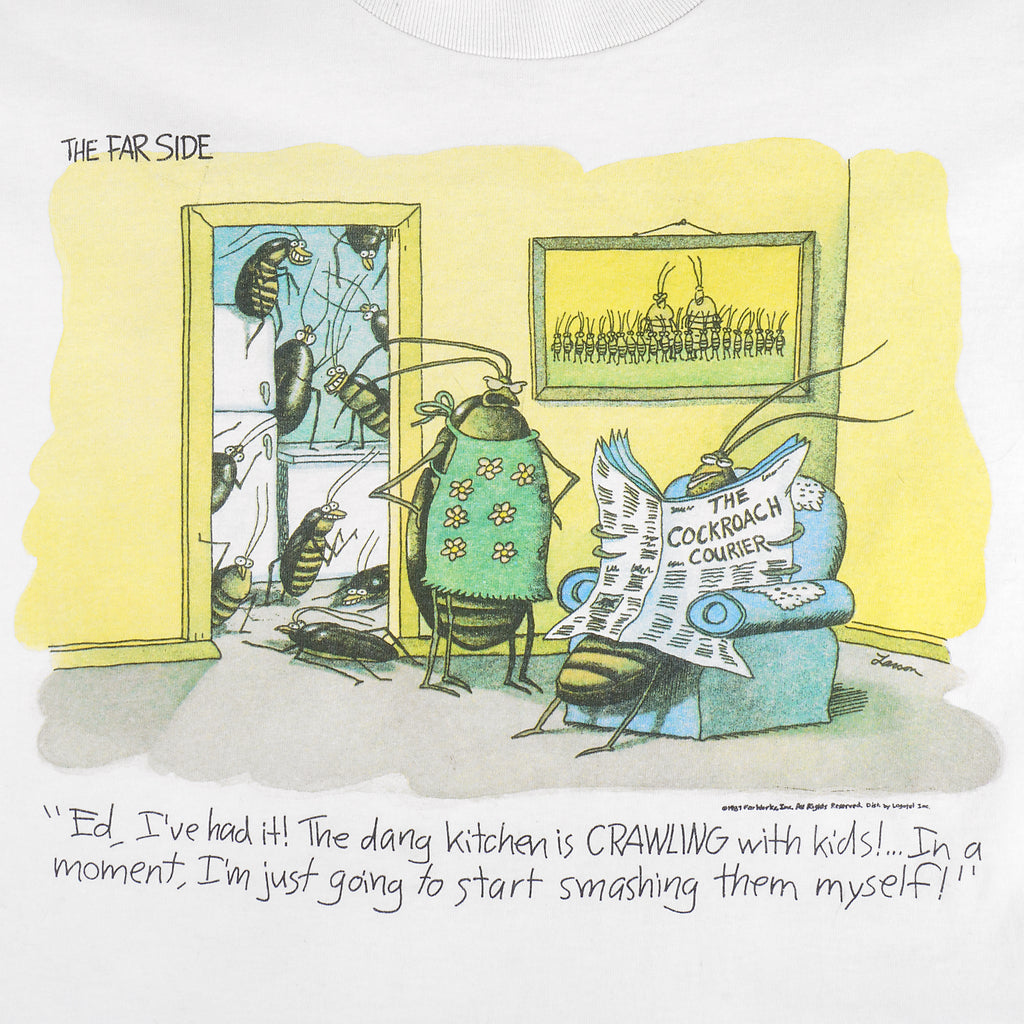 Vintage (The Far Side) - The Cockroach Family Deadstock T-Shirt 1981 Large Vintage Retro