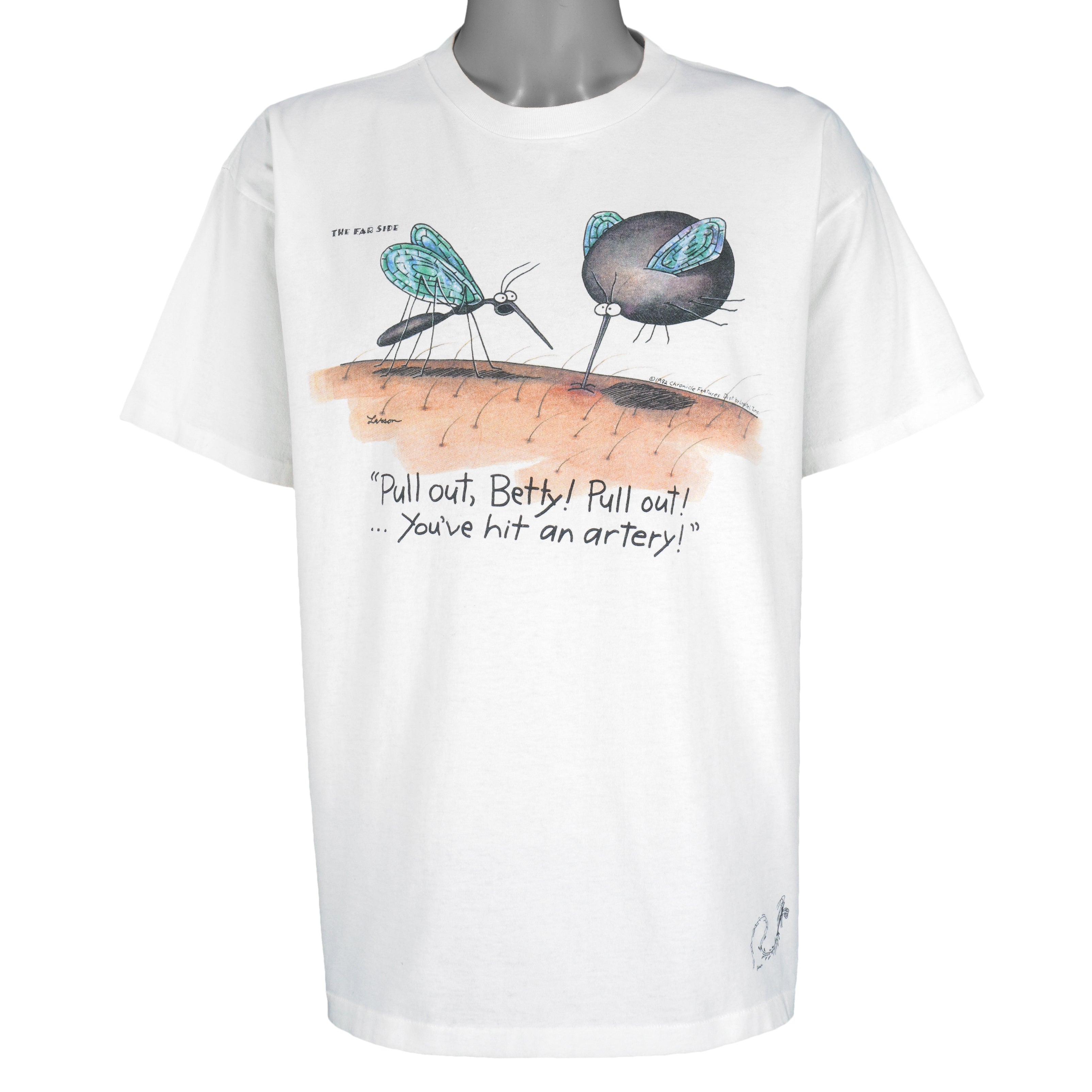 Vintage (Tennessee River) - The Far Side Pull Out Betty, Youve Hit An Artery T-Shirt 1982 X-Large Vintage Retro