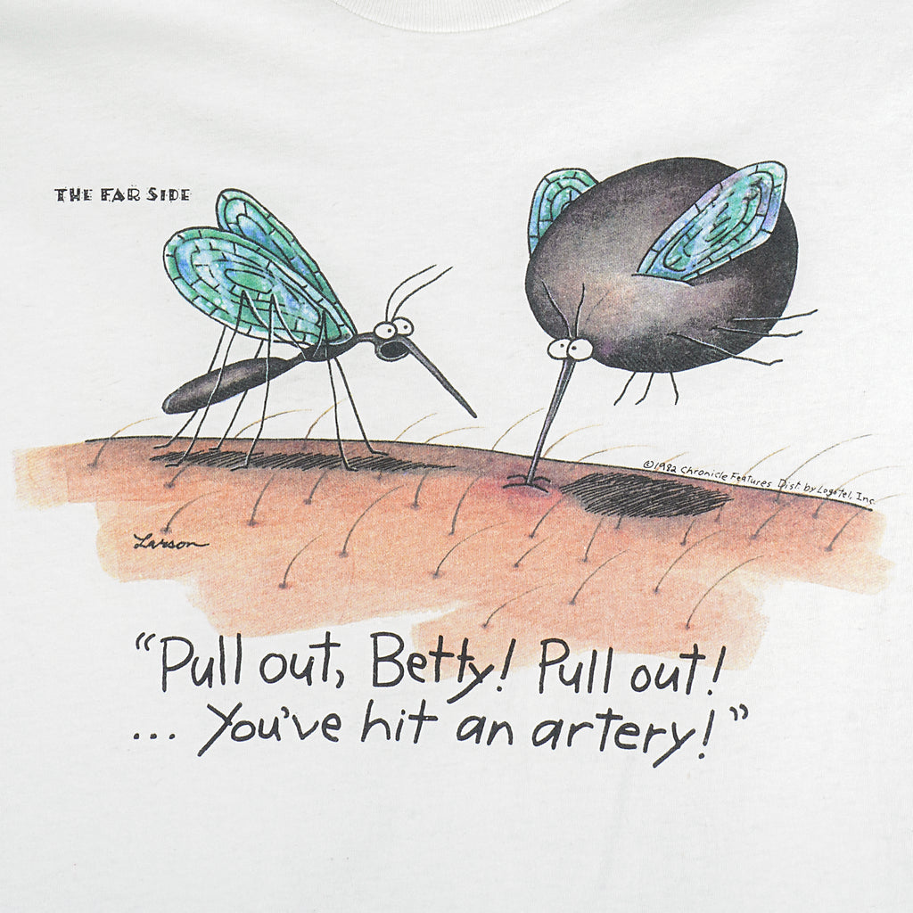 Vintage (Tennessee River) - The Far Side Pull Out Betty, Youve Hit An Artery T-Shirt 1982 X-Large Vintage Retro