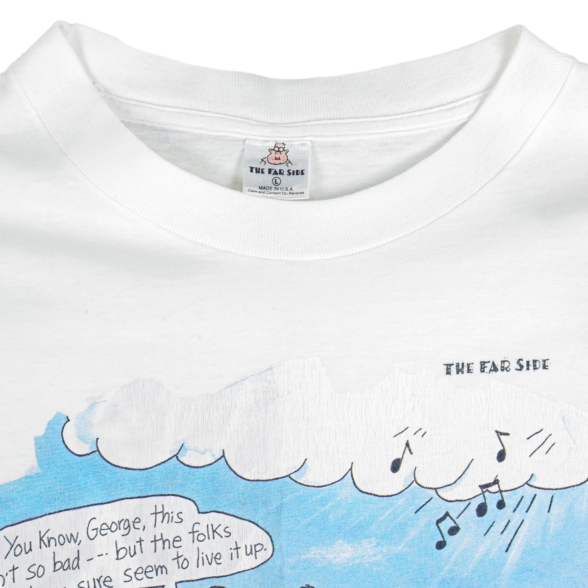 Vintage - The Far Side Life On Cloud Eight T-Shirt 1985 Large Vintage Retro