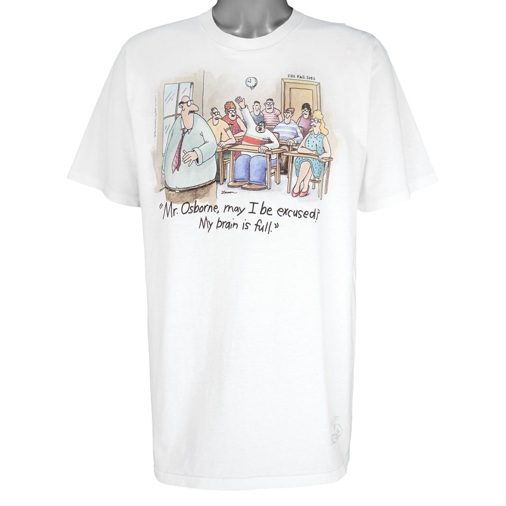 Vintage (The Far Side) - My Brain Is Full T-Shirt 1986 X-Large Vintage Retro