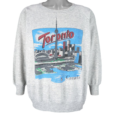 Vintage - Toronto Skyline Canada Crew Neck Sweatshirt 1990s X-Large