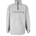 Champion - Grey 1/4 Zip Fleece Sweatshirt 1990s Large vintage retro