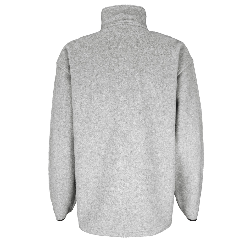Champion - Grey 1/4Zip Fleece Sweatshirt 1990s Large vintage retro
