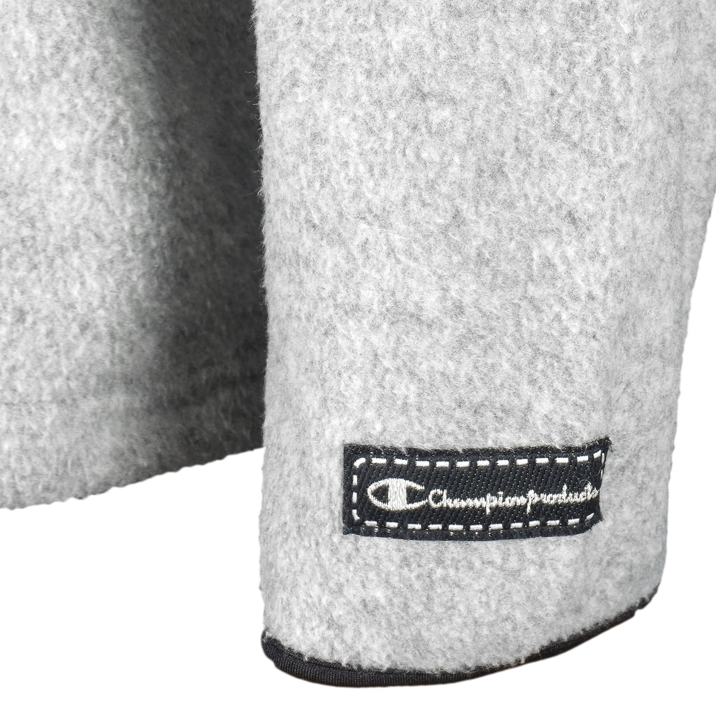Champion - Grey 1/4Zip Fleece Sweatshirt 1990s Large vintage retro