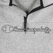 Champion - Grey 1/4Zip Fleece Sweatshirt 1990s Large vintage retro