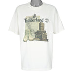 Timberland - Map Shoes And Books Single Stitch T-Shirt 1990s Large