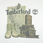 Timberland - Map Shoes And Books Single Stitch T-Shirt 1990s Large Vintage Retro