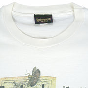 Timberland - Map Shoes And Books Single Stitch T-Shirt 1990s Large Vintage Retro