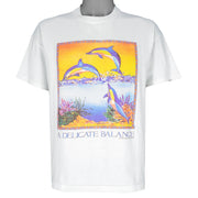 Vintage (Human I Tee) - A Delicate Balance Single Stitch T-Shirt 1992 Large Vintage Retro