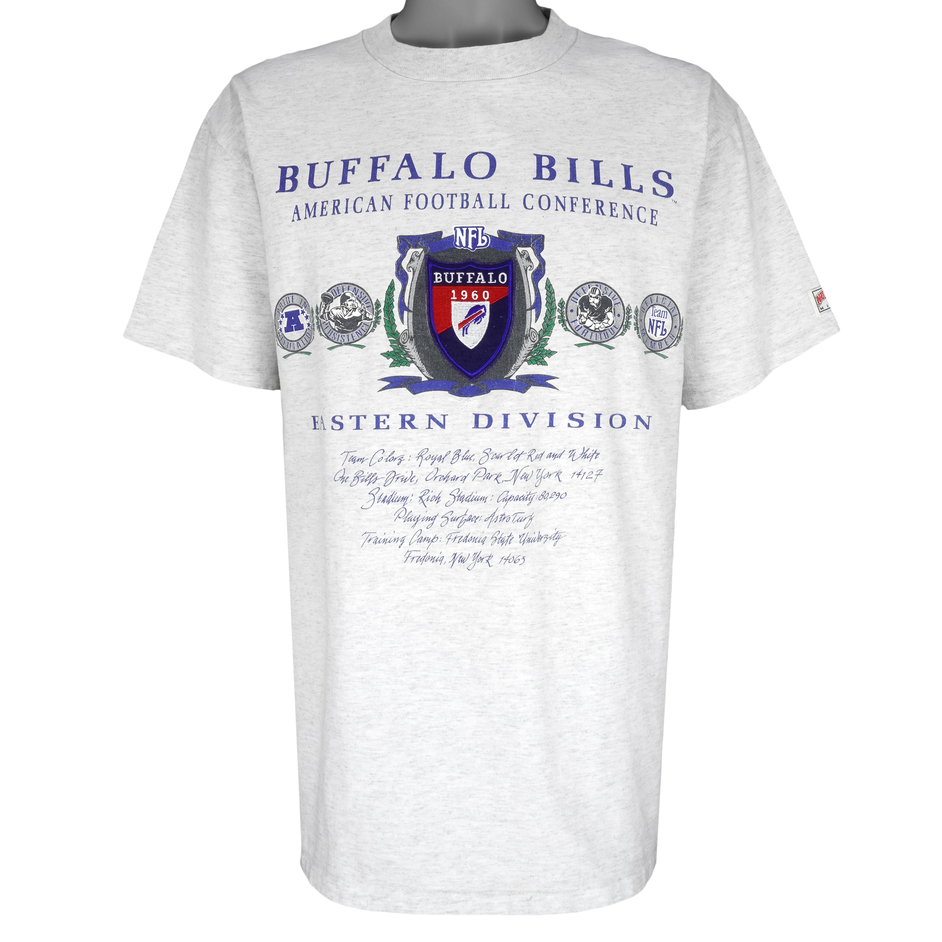 NFL (Nutmeg) - Buffalo Bills Single Stitch T-Shirt 1990s X-Large Vintage Retro Football