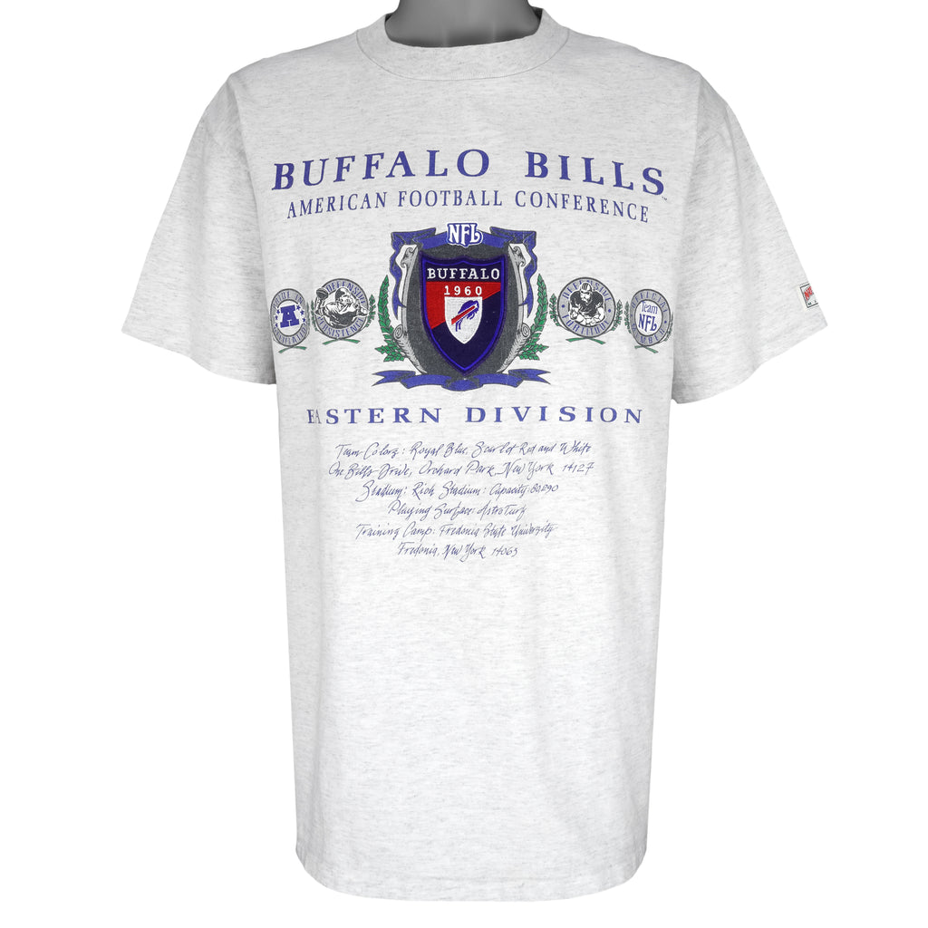 NFL (Nutmeg) - Buffalo Bills Single Stitch T-Shirt 1990s X-Large Vintage Retro Football