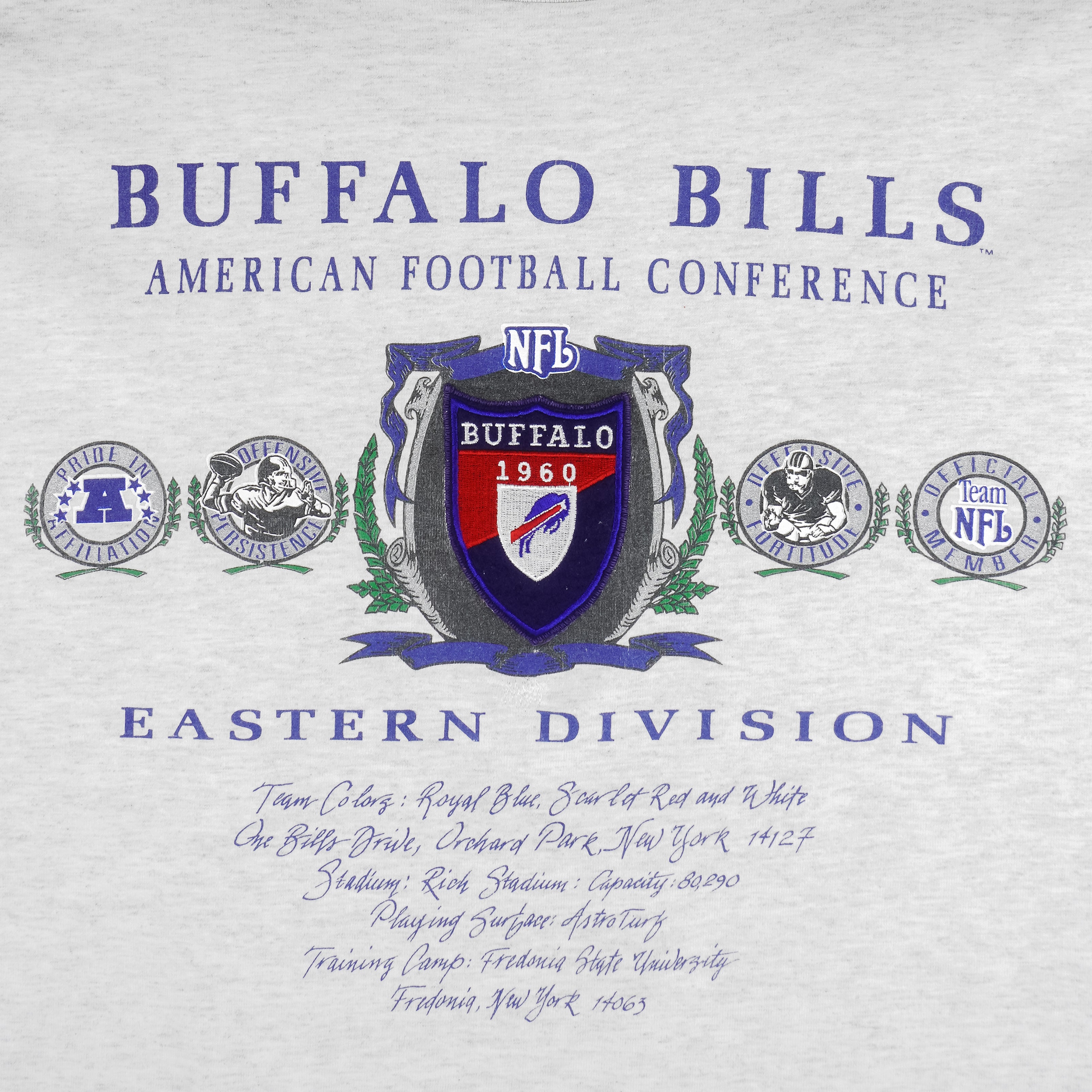 NFL (Nutmeg) - Buffalo Bills Single Stitch T-Shirt 1990s X-Large Vintage Retro Football