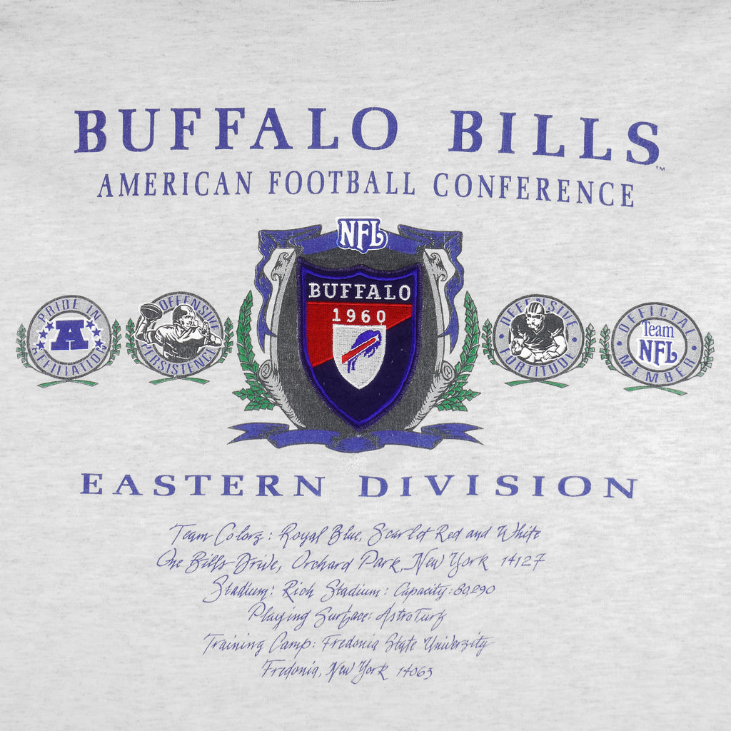 NFL (Nutmeg) - Buffalo Bills Single Stitch T-Shirt 1990s X-Large Vintage Retro Football