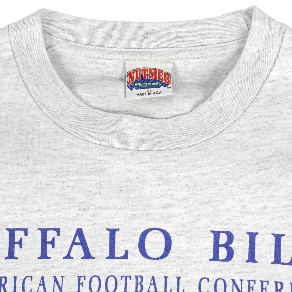 NFL (Nutmeg) - Buffalo Bills Single Stitch T-Shirt 1990s X-Large Vintage Retro Football