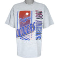 MLB (Logo 7) - Los Angeles Dodgers Single Stitch T-Shirt 1991 X-Large Vintage Retro Baseball