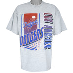 MLB (Logo 7) - Los Angeles Dodgers Single Stitch T-Shirt 1991 X-Large Vintage Retro Baseball