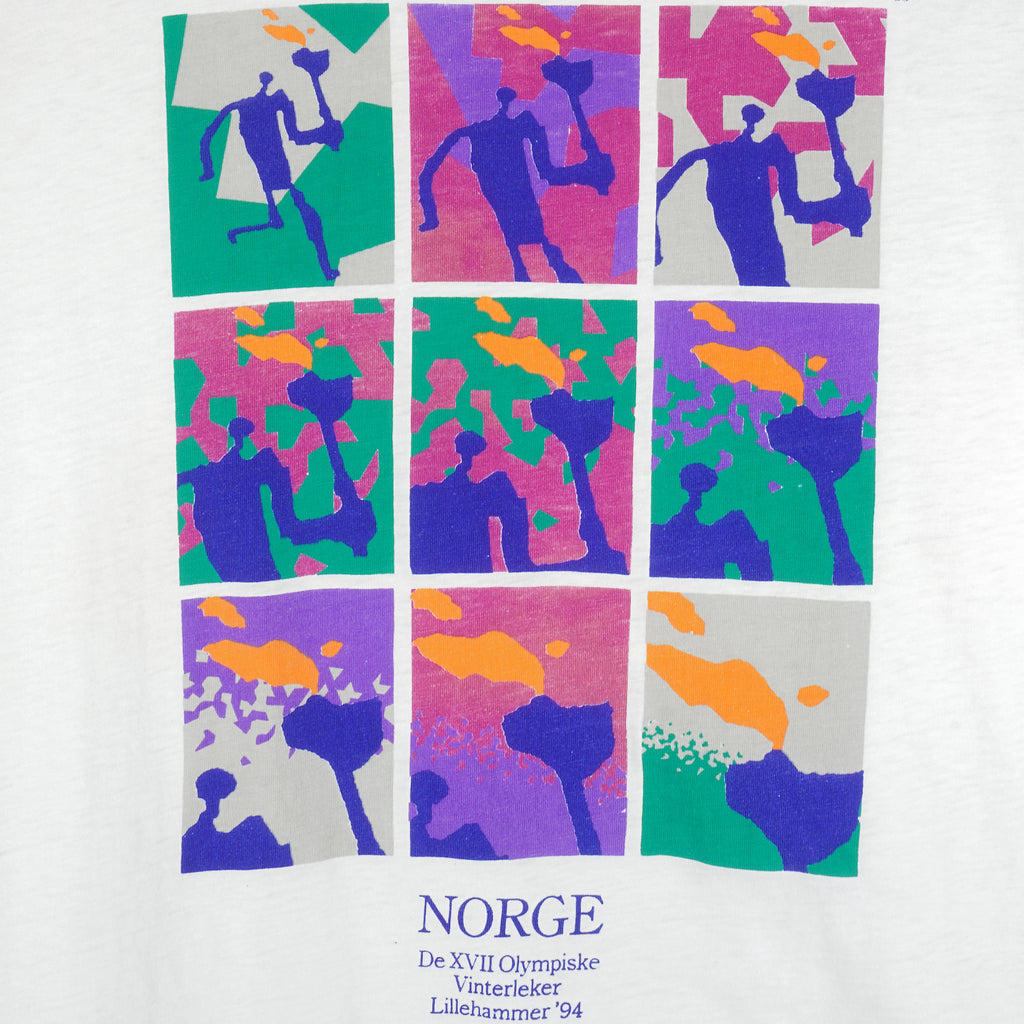 Vintage - Lillehammer Norge Winter Olympics Games Crew Neck Sweatshirt 1994 X-Large Vintage Retro