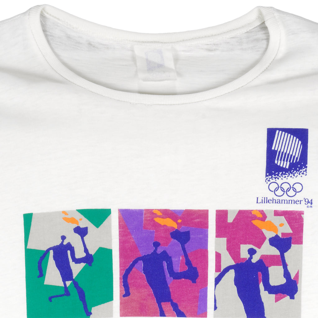 Vintage - Lillehammer Norge Winter Olympics Games Crew Neck Sweatshirt 1994 X-Large Vintage Retro