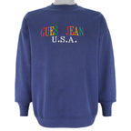 Guess - Blue Embroidered Crew Neck Sweatshirt 1990s X-Large Vintage Retro